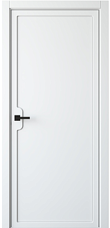 Дверное полотно экошпон М405 эмалит белый ДГ 200*80 глухое