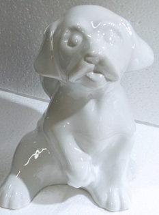 Подставка под ерш керамическая Дружок моно/бел