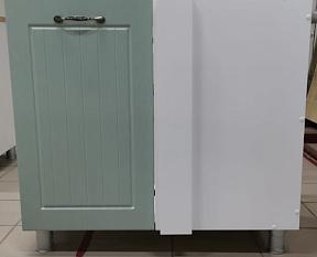 Мебель для кухни фреза Полешка эвкалипт глянец стол угловой ТРУ-1 ш900хг466хв820 лдсп 