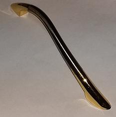 Ручка-скоба 96мм волна мат хром/золото