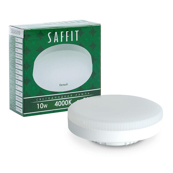 Лампа светодиодная GX53 10Вт 220V 4000K SBGX5310 таблетка дневной Saffit 55228