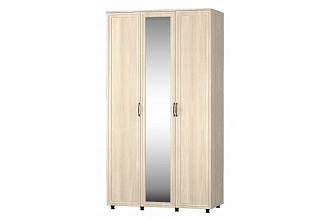 Шкаф 3-х дверный Гармония с зеркалом 1200х568х2200 лдсп ясень шимо светлый ДЗЖ