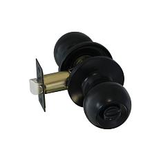 Защелка врезная ЗШ-03/607 BLACK BK ЭКО шар черн фикс Нора/Isparus