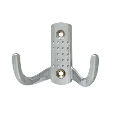 Крючок №11/10/2686А 2-х рожковый перфо 47х75 хром