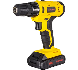 Аккумуляторная дрель Eurolux 18В ДА-18/2Li акк 1,5А/час 1400об/мин 35Нм 10мм 1,3кг кейс