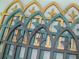 Ограждение пластик Кованый цветок зеленый 3м