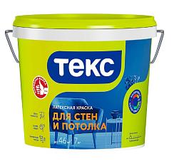 Краска в/д интерьерная латексная 7кг Текс белая