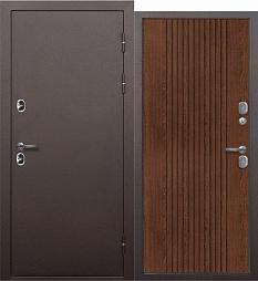Дверной блок метал Изотерма 11-3 205*96 1,4мм левая орех темный 2 замка 