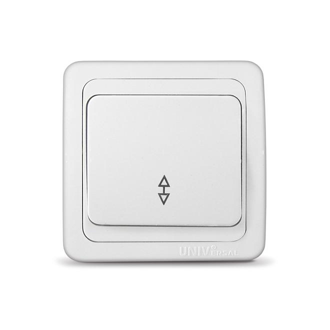 Валери белый выключатель 1сп прох  В0025/10/