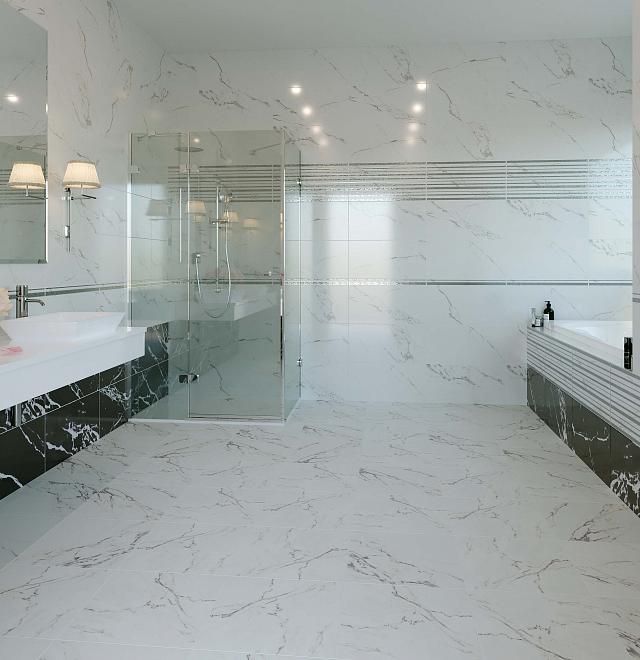 Керамическая плитка стена Керамика-Волга Мартиника белая 30*60 верх