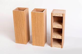 МДФ колонна интерьерная сборная дуб скандинавский 100*100*2800мм