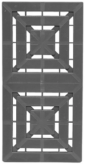 Плитка садовая пластик Малахит Мини 0,285*0,57*0,022м серая /уп/6шт/1 кв/м/