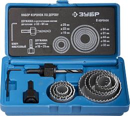 Набор коронок по дереву 19-64мм 11 предметов Зубр 2955-H11