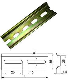 DIN-рейка оцинкованная 60см SQ0804-0007