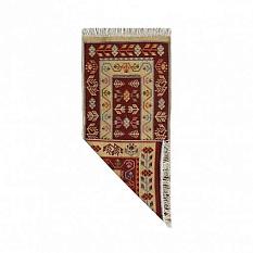 Ковер хлопковый Kilim Usak 0,8*1,5 1974 виш/крем