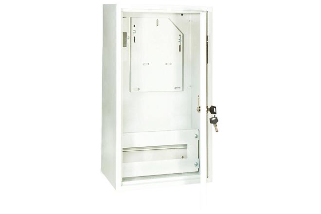 Щит металл ЩРУН 1/9 IP31 с окном для 1-ф счетчика+9мод 470х260х145 SQ0905-0034