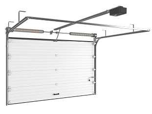 Ворота секционные секция ворот коричн/бел DOORHAN