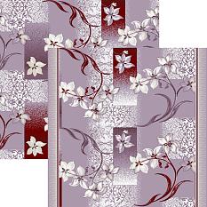 Палас Войлок 2*4 1236 бордо /Цветы/