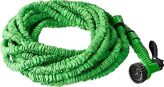 Шланг поливочный удлиняющийся 30м + распылитель пистолет 7поз + адаптер 1/2"ш*3/4"ш 