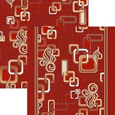 Палас Войлок 2,5*5 1594 бордо /Абстр/