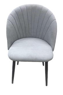 Стул Дени светло-сер/бид20 опора черн муар