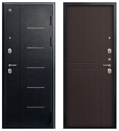 Дверной блок метал V-06-4 205*96 1мм правая лиственница темная 2 замка