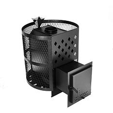 Печь тундра 14 в620*ш500*д610мм Dдым 115мм Vпом 6-14м3 дрова