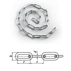 Цепь длиннозвенная цинк 4 мм 
