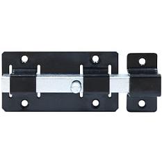 Шпингалет 144мм прямоугольный черный ЗД-06