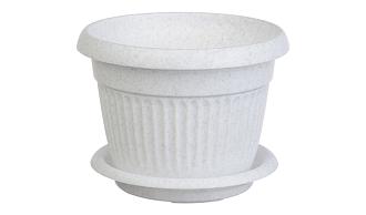 Кашпо пластик Ливия 1,4л d-160мм мрамор /М3010/