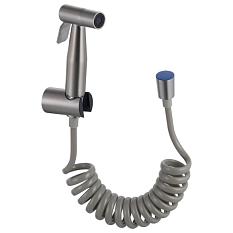 Лейка д/биде+шланг спиральный 1,2м для Fushun А28 сатин/серый