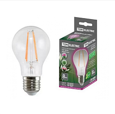 Лампа светодиодная Е27 Шар 8Вт 230V фито SQ0340-0237
