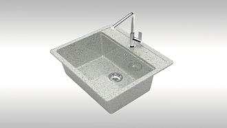 Мойка Z9 прямоугольная Q10 светло-серая 57х50,5см H20см Marrbaxx
