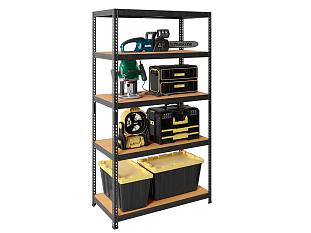 Стеллаж SBL 180KD/120х40/5 черный в1803ш1200г400 /750кг/стеллаж/