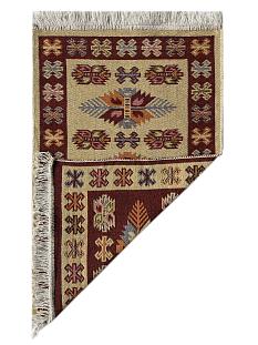 Ковер хлопковый Kilim Usak 0,5*0,8 2078 вишня/крем