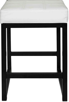 Стул-табурет Лофт белый крокодил квадратное сиденье 