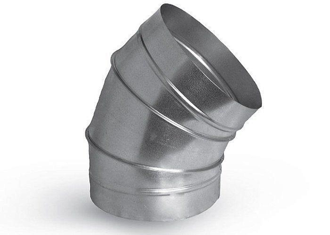 Отвод (угол) 115мм 45гр оцинкованный
