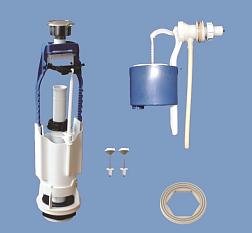 Арматура для бачка А105.56.14.3 Уклад кнопочная б/п/мембранный клапан/хром /20/