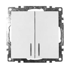 Stekker Катрин белый выключатель 2сп инд GLS10-7102-01 39301