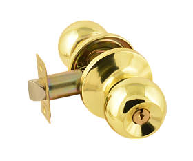 Защелка врезная ЗШ-01/607 PB ET ЭКО шар золото ключ Нора/Isparus