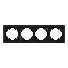 Stekker Катрин черная установочная рамка стекло 4-я GFR00-7004-05 39521