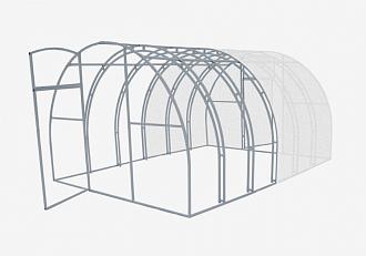 Теплица Оптима 20 3*6*2м усил проф труба 20*20 оц мет 2 двери 2 форточки                                                                       