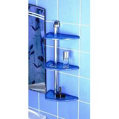 Полка для ванной комнаты Прима Футура N16 голубая - пластик