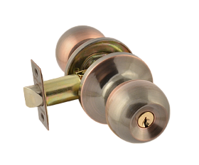 Защелка врезная ЗШ-03/ 607 AC BK ЭКО шар медь фикс Нора/Isparus