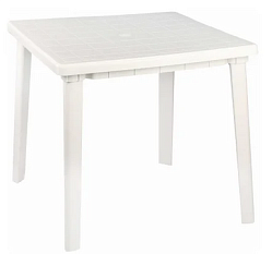 Стол садовый пластик квадратный 800*800*740 белый /М2593/