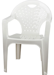 Кресло садовое Пластик 585*540*800мм белый /М2608/