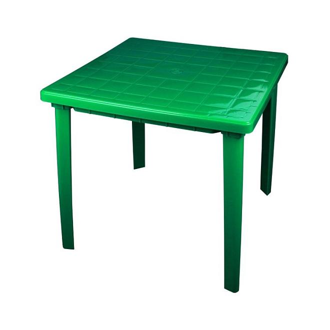 Стол садовый пластик квадратный 800*800*740 зеленый /М2596/