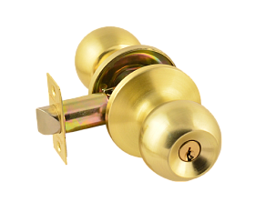 Защелка врезная ЗШ-01/607 SB ET ЭКО&nbsp;&nbsp;шар мат золото ключ Нора/Isparus