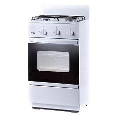 Плита газовая Лада Nova СG32013W белая ш50г40в85 2 горелки щиток газ-контроль духовки