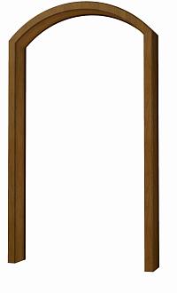 Набор-арка Оксфорд малая цвет орех В2315*Ш640-1060*Гл200мм 